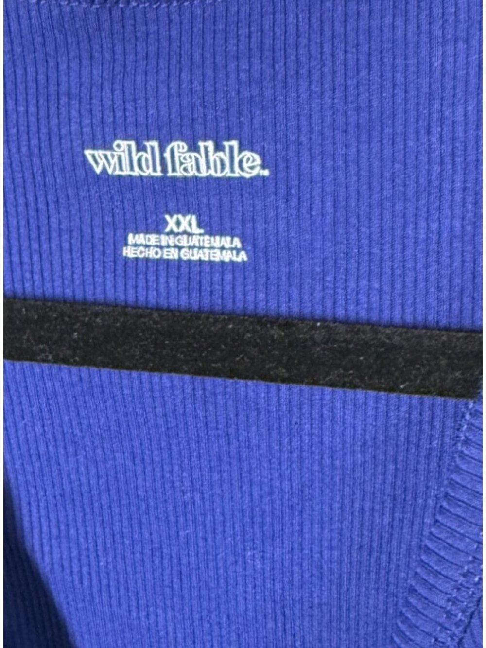 NWT Wild Fable Womens Cropped Ribbed Tank Cobalt Blue XXL Scoop Neck Fitted - Picture 8 of 9
